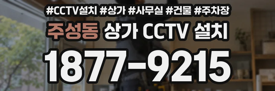 주성동 상가 CCTV 설치