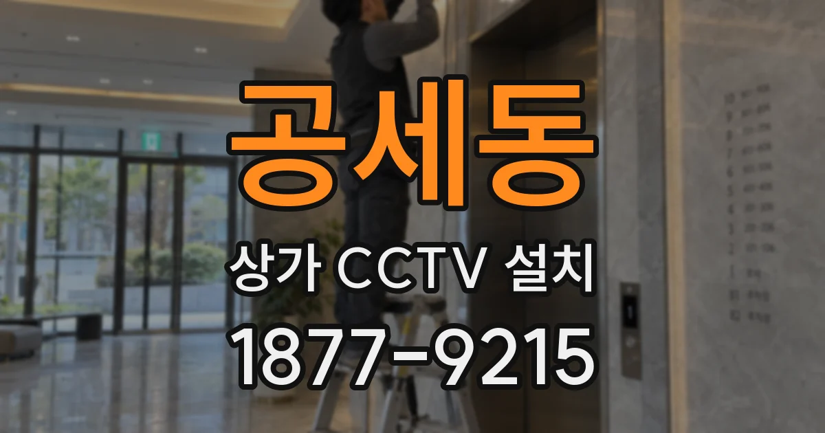 공세동 상가 CCTV 설치