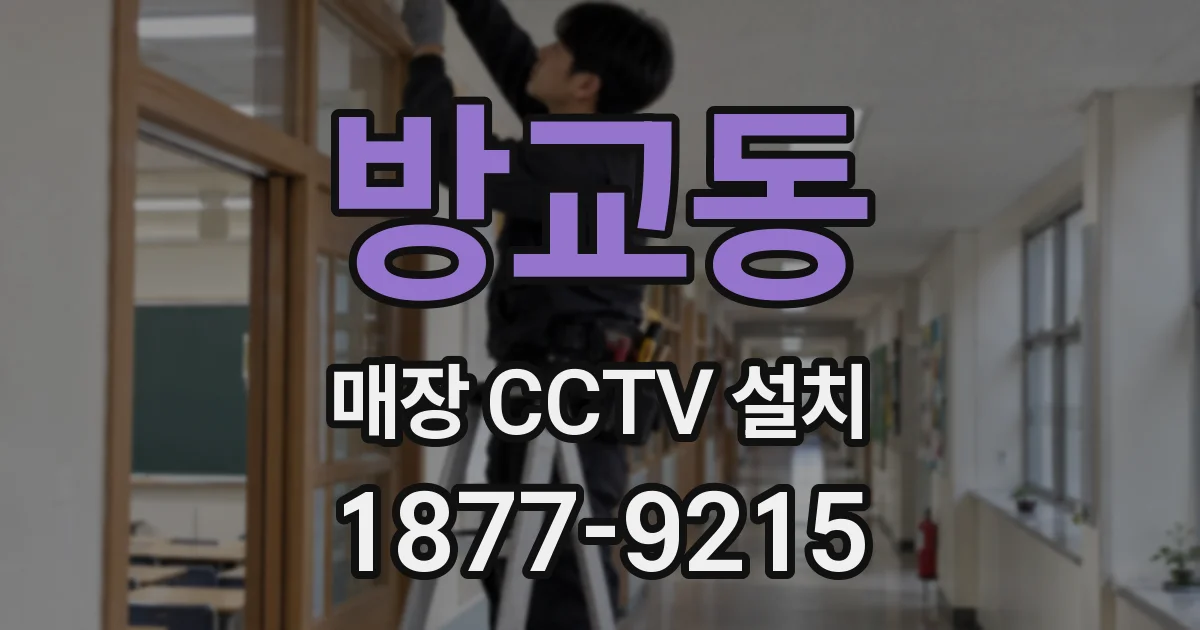 방교동 매장 CCTV 설치