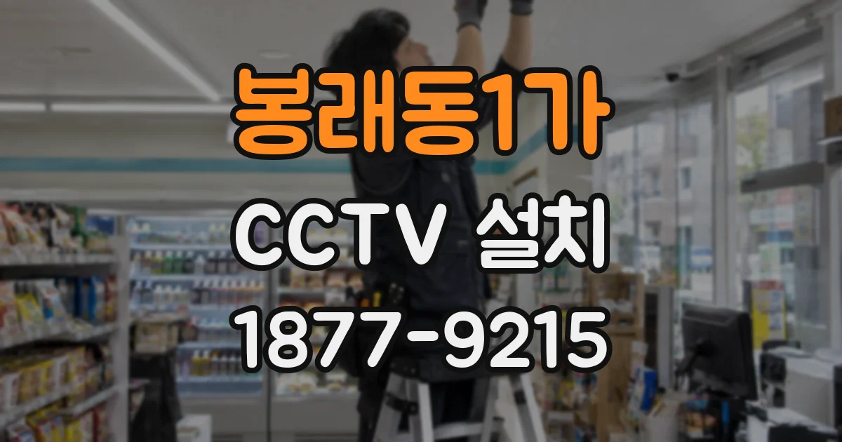봉래동1가 CCTV 설치