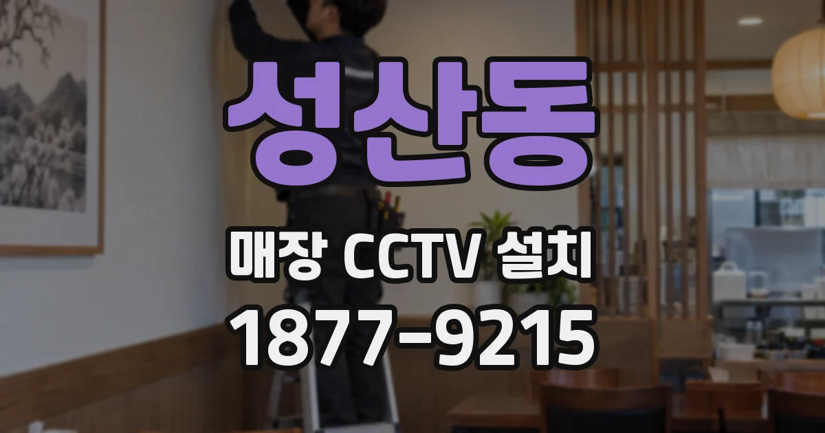 성산동 매장 CCTV 설치