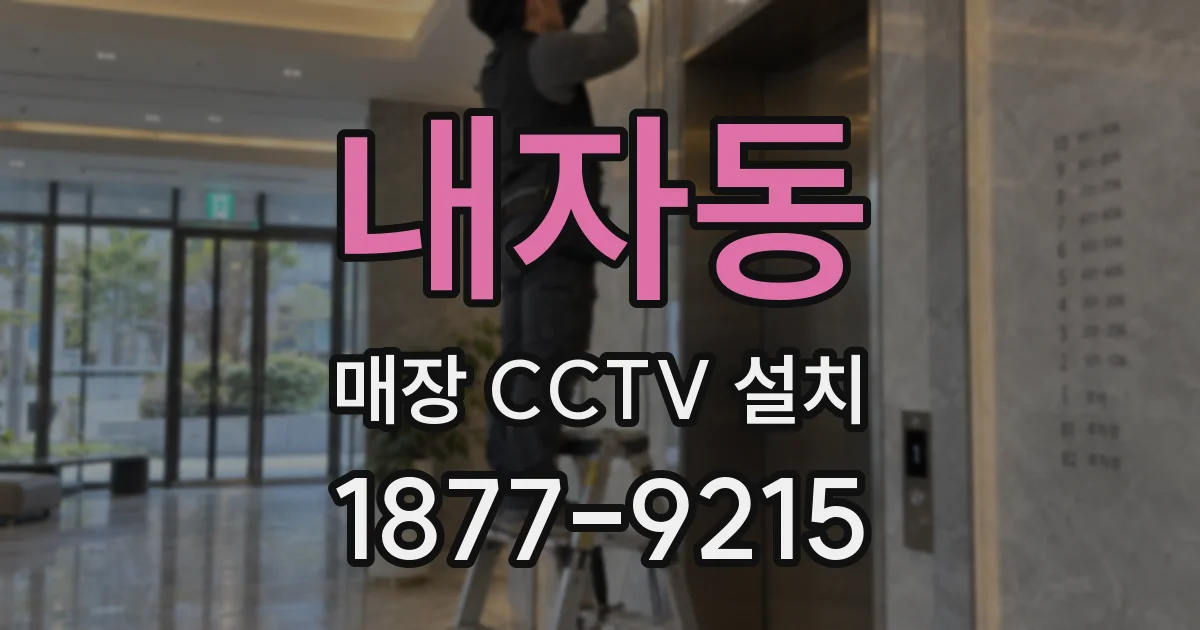 내자동 매장 CCTV 설치