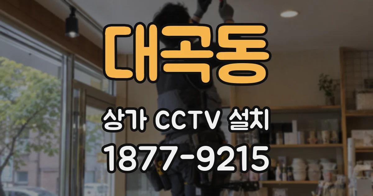 대곡동 상가 CCTV 설치