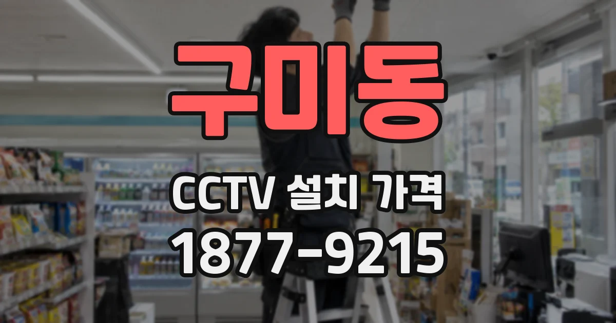 구미동 CCTV 설치 가격