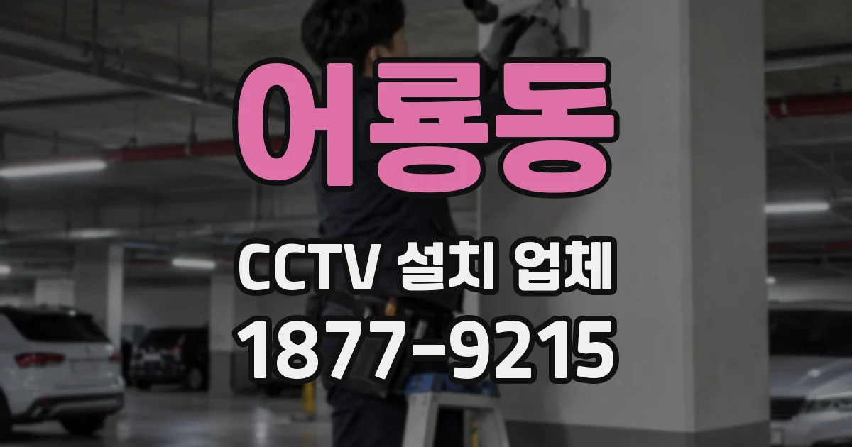 어룡동 CCTV 설치 업체