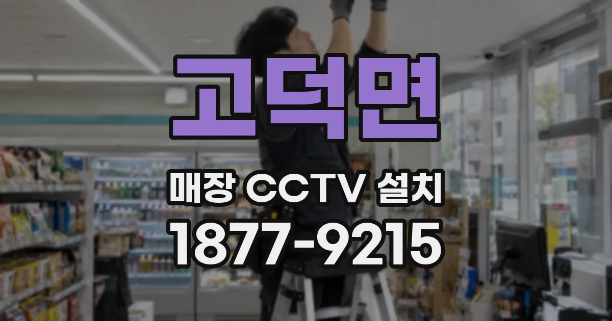 고덕면 매장 CCTV 설치