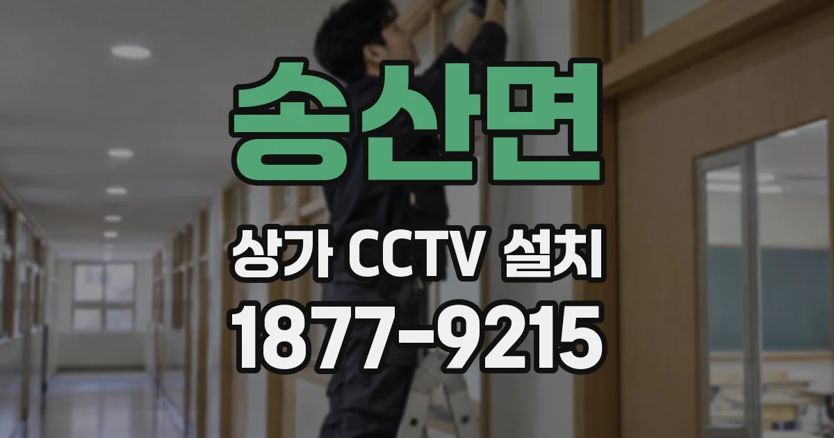 송산면 상가 CCTV 설치