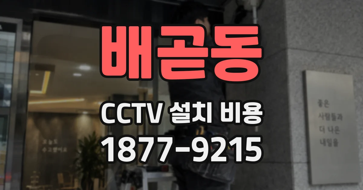 배곧동 CCTV 설치 비용