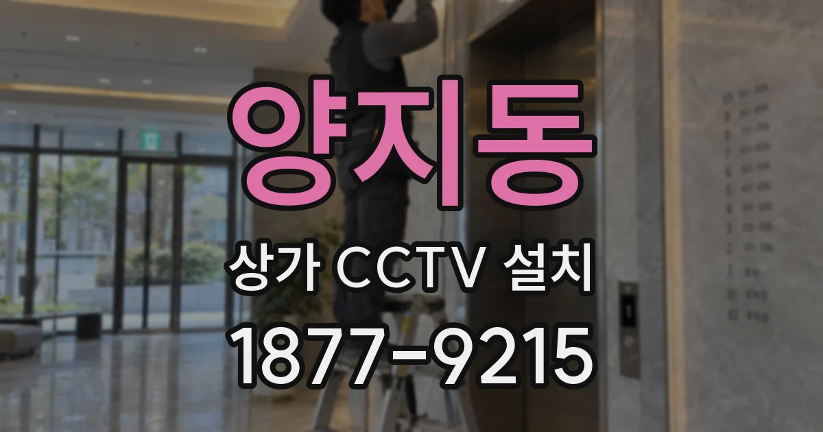 양지동 상가 CCTV 설치