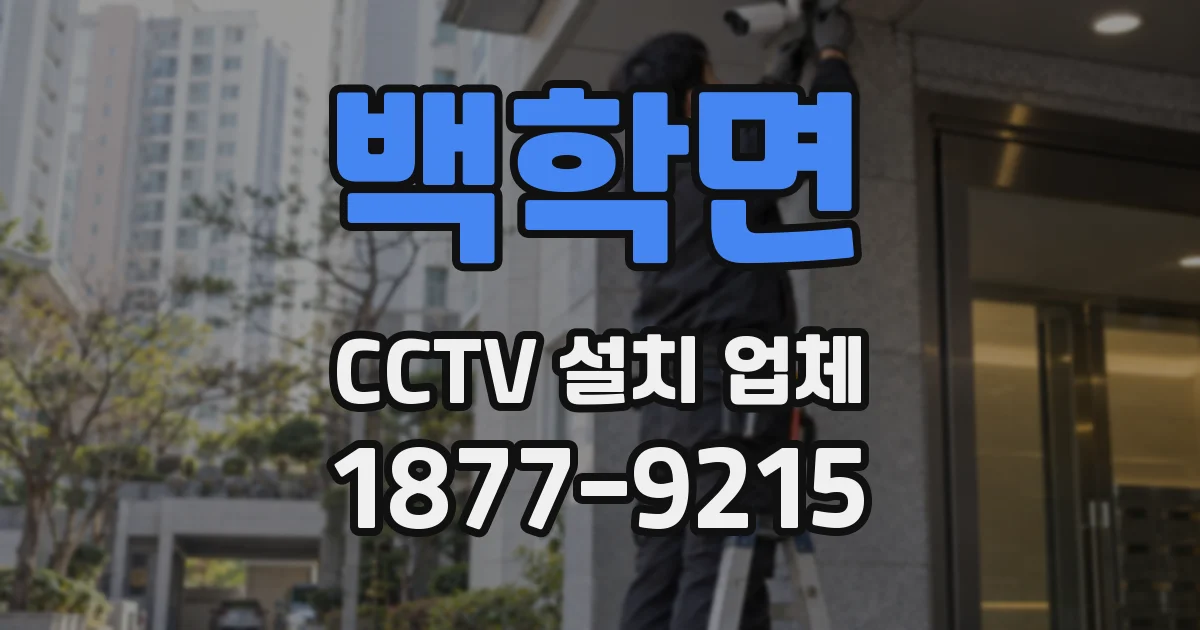 백학면 CCTV 설치 업체