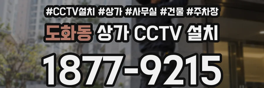 도화동 상가 CCTV 설치