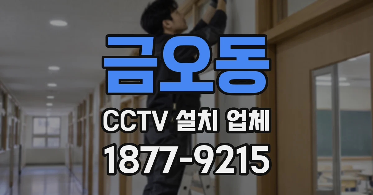 금오동 CCTV 설치 업체
