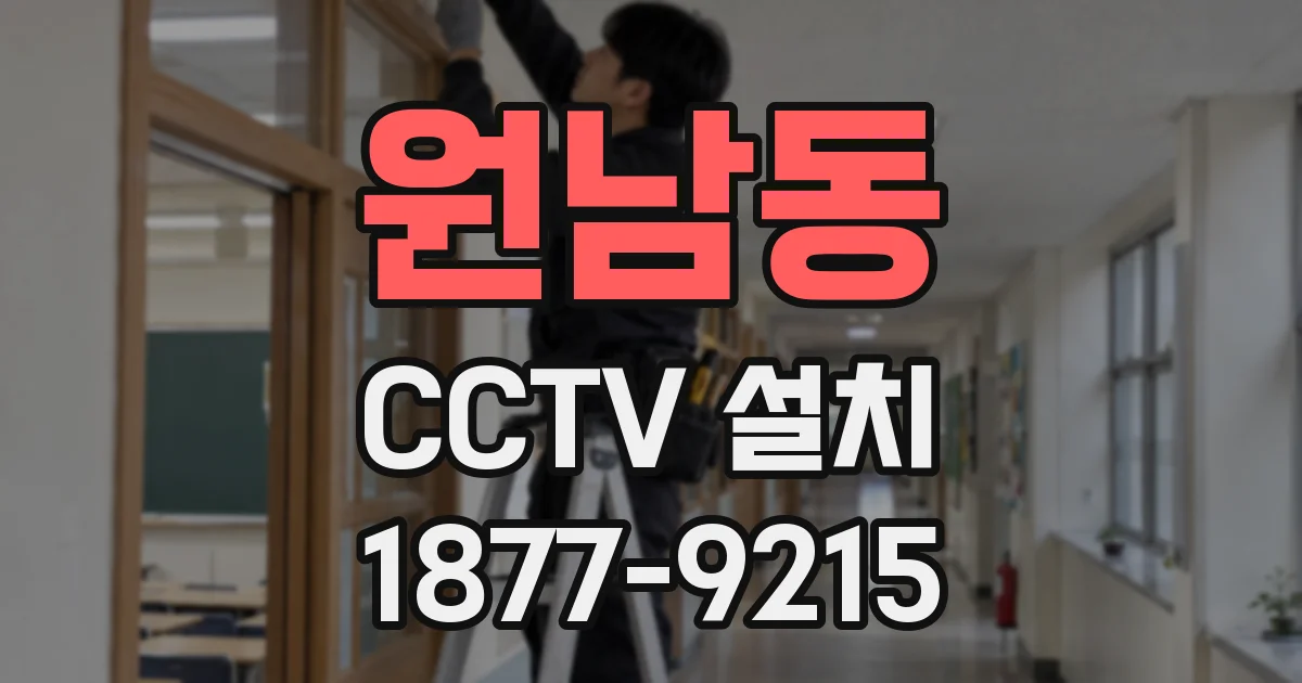원남동 CCTV 설치