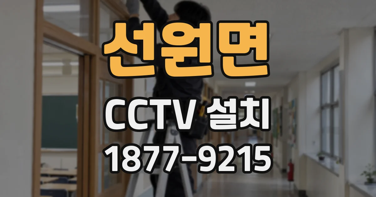 선원면 CCTV 설치