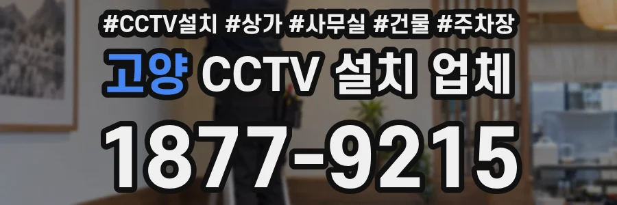 고양 CCTV 설치 업체