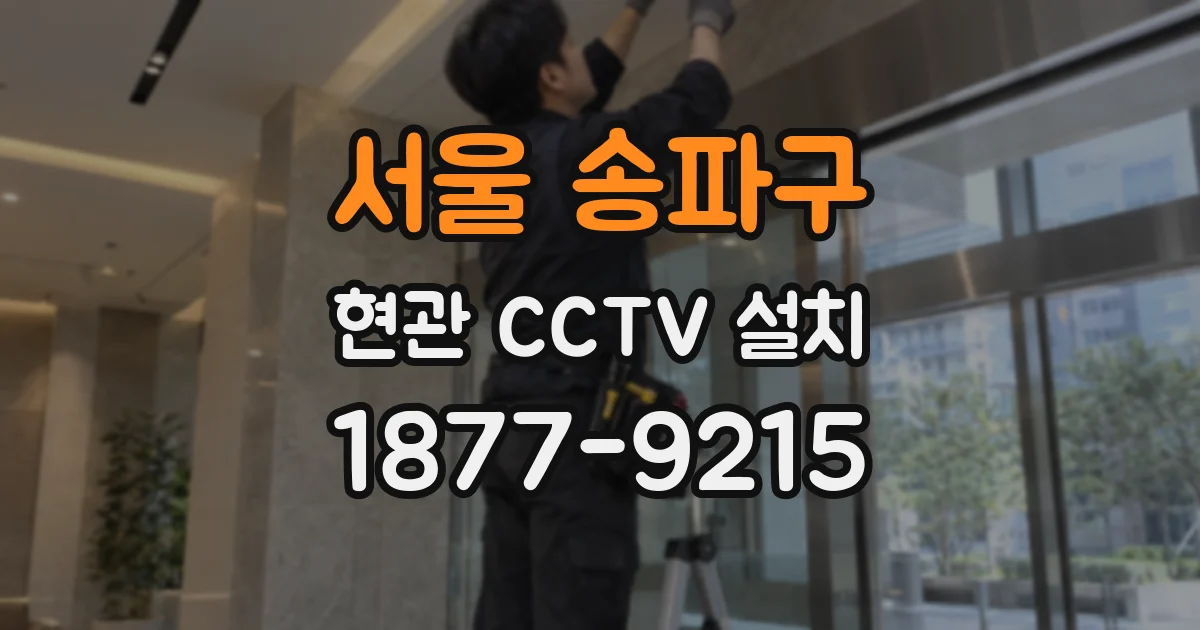 서울 송파구 현관 CCTV 설치