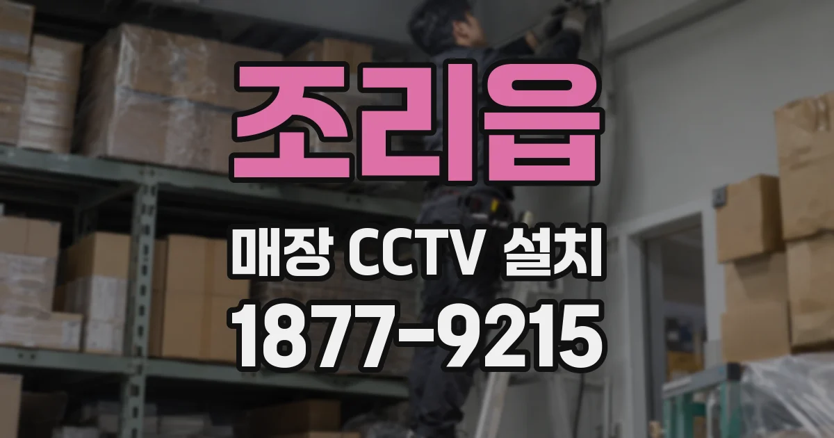 조리읍 매장 CCTV 설치