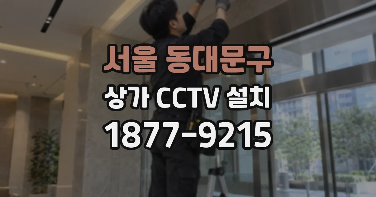 서울 동대문구 상가 CCTV 설치