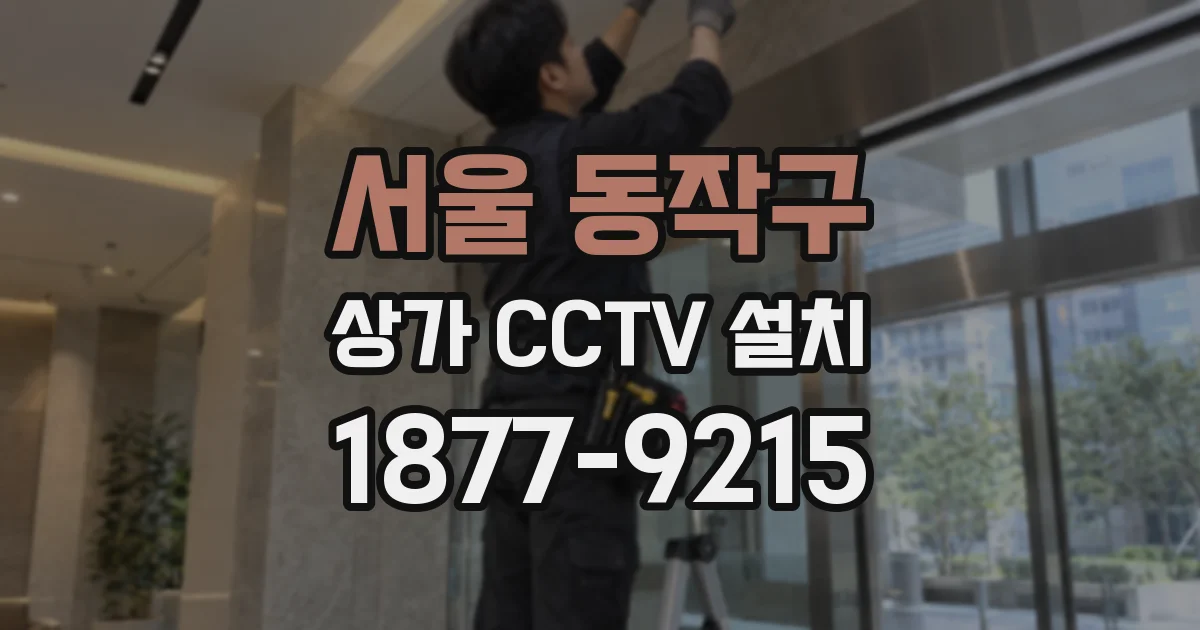 서울 동작구 상가 CCTV 설치