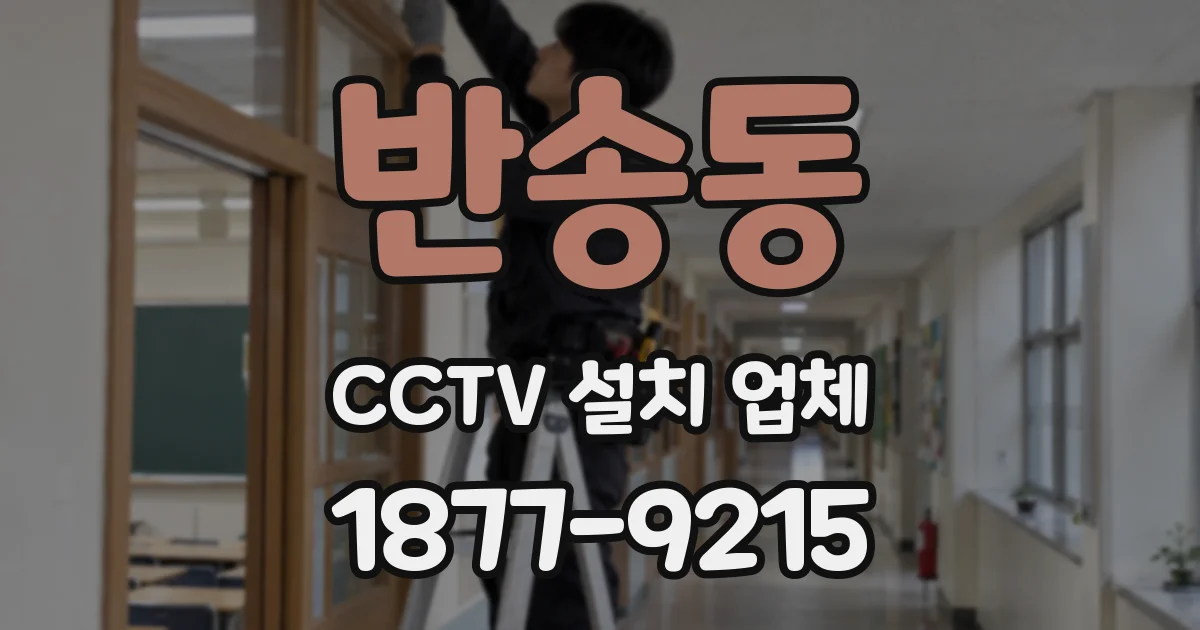 반송동 CCTV 설치 업체
