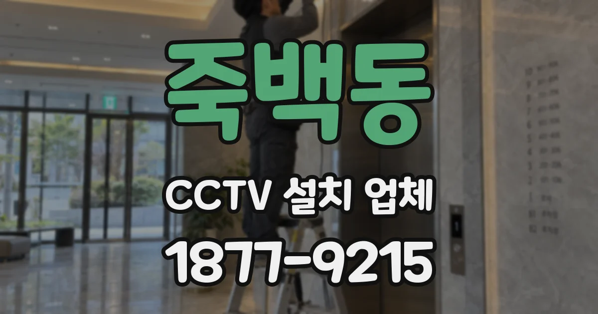 죽백동 CCTV 설치 업체