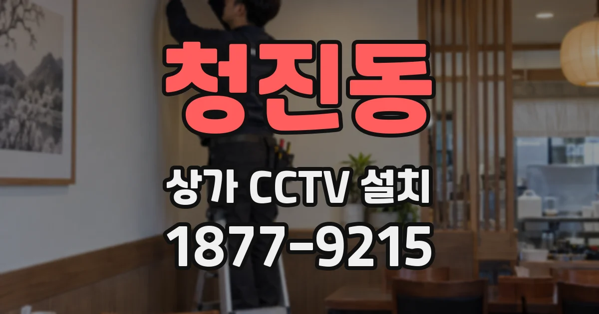 청진동 상가 CCTV 설치
