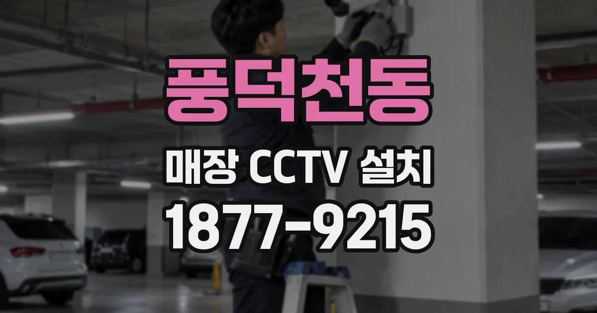 풍덕천동 매장 CCTV 설치