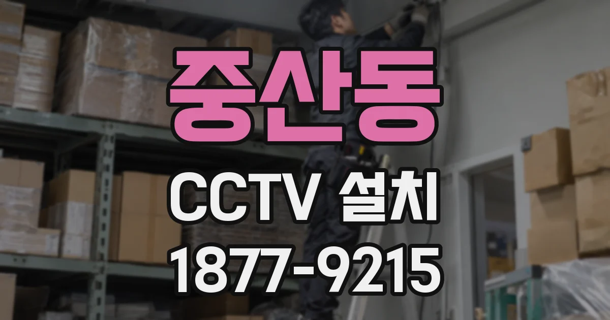 중산동 CCTV 설치