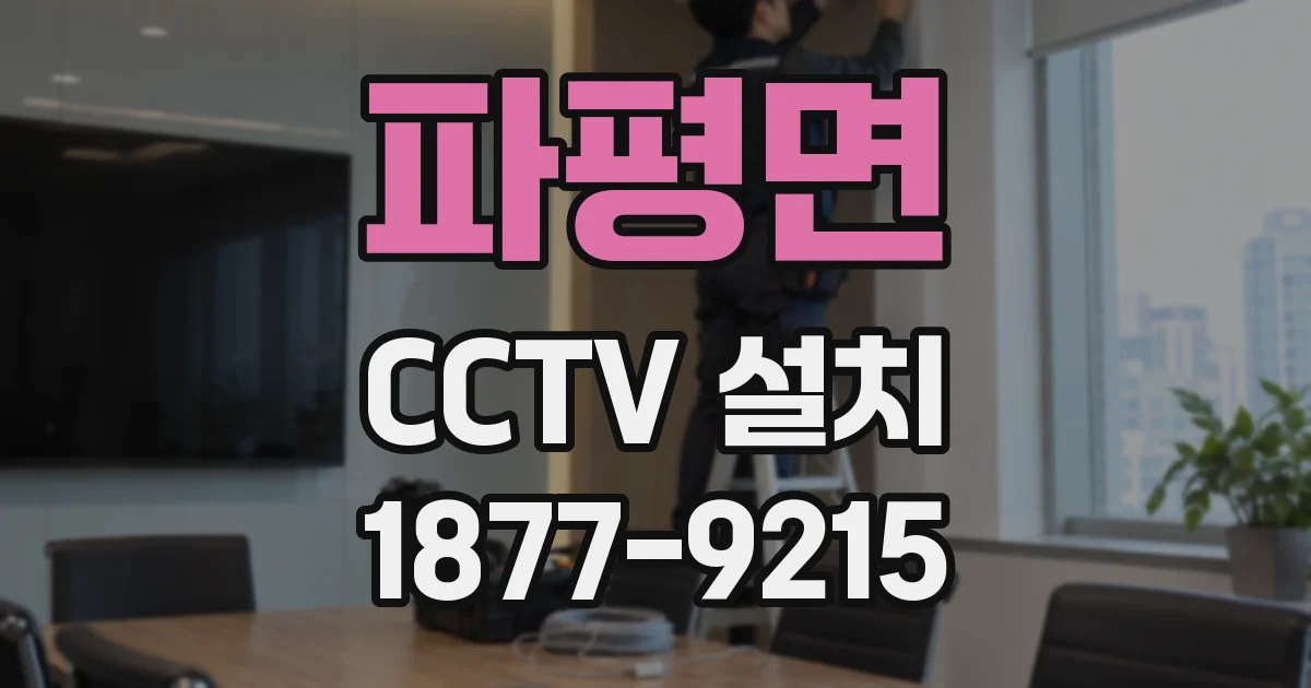 파평면 CCTV 설치