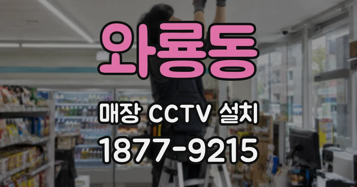 와룡동 매장 CCTV 설치