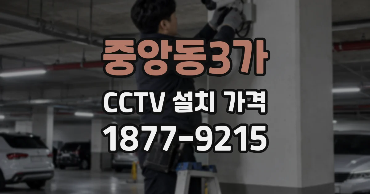 중앙동3가 CCTV 설치 가격