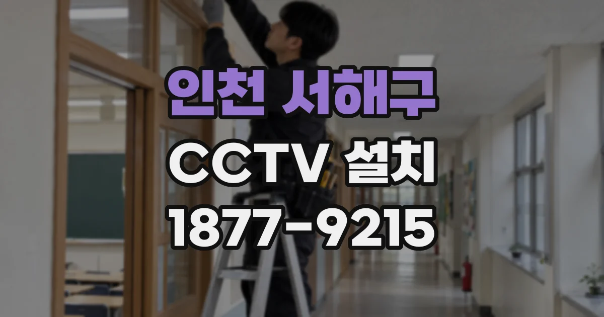 인천 서해구 CCTV 설치