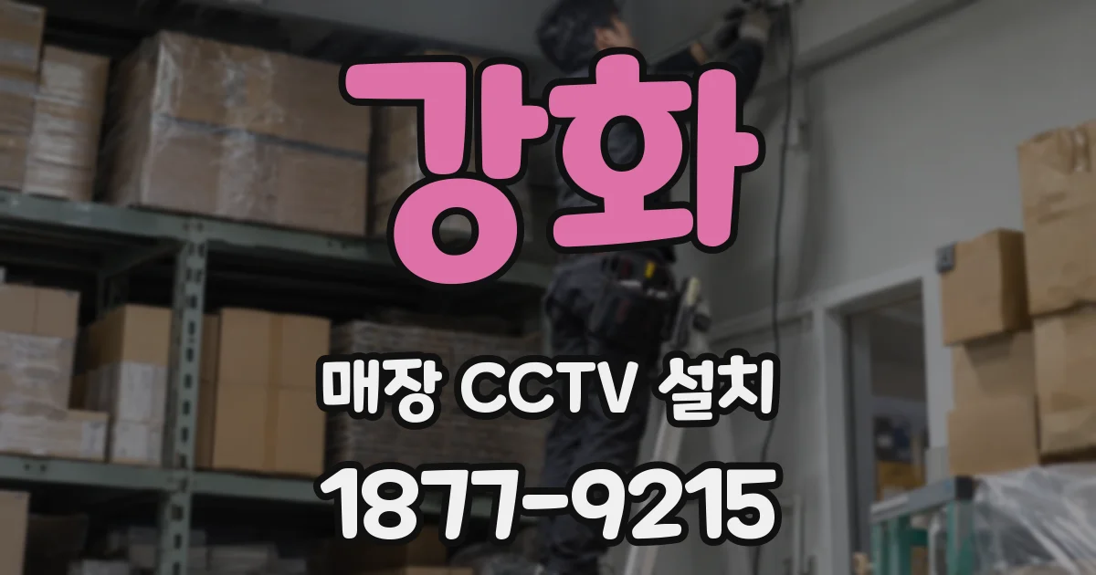 강화 매장 CCTV 설치
