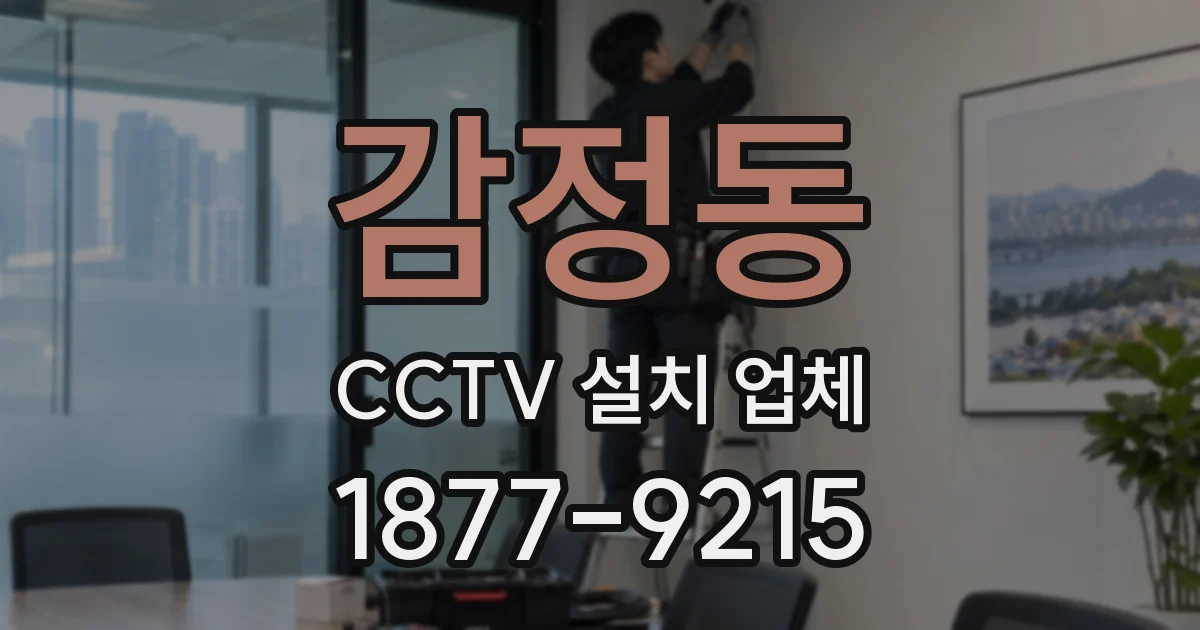감정동 CCTV 설치 업체