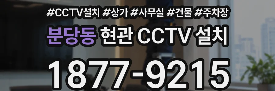 분당동 현관 CCTV 설치