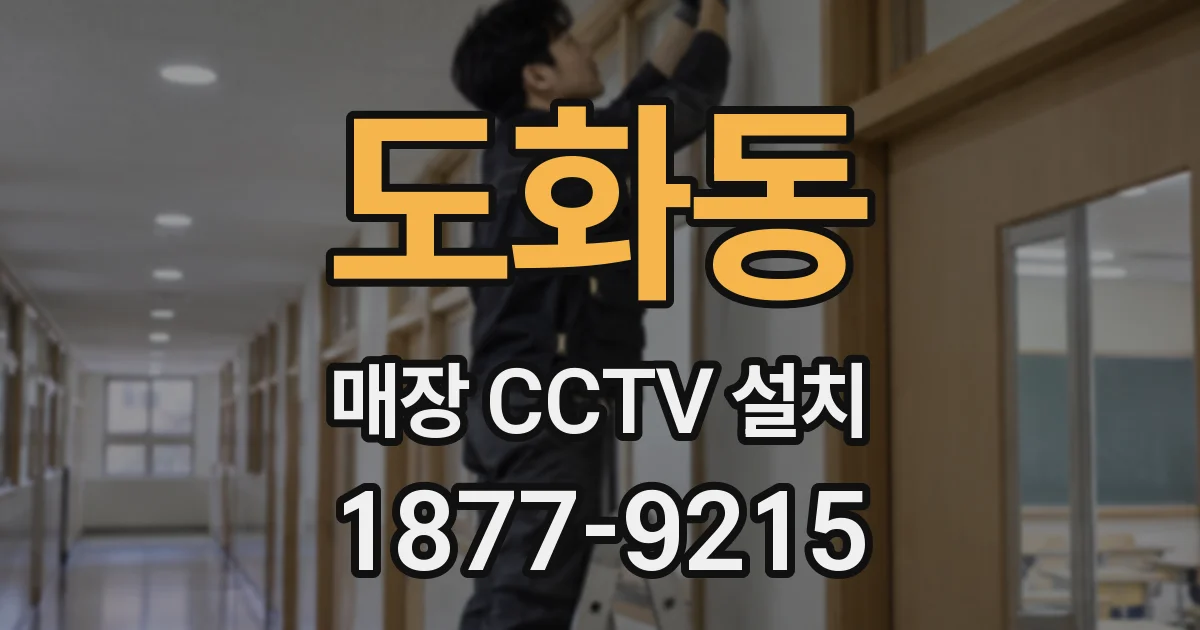 도화동 매장 CCTV 설치