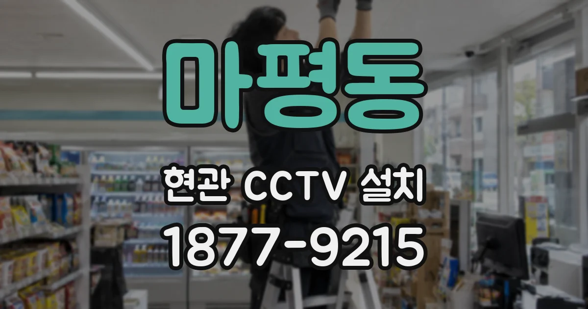 마평동 현관 CCTV 설치