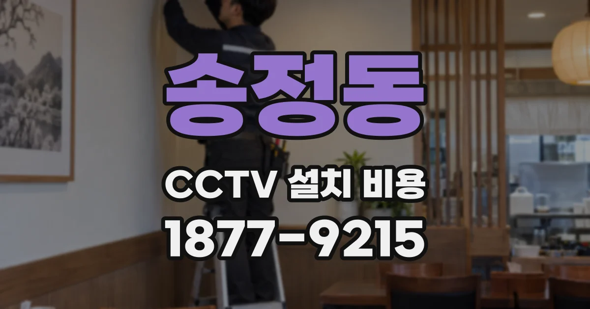 송정동 CCTV 설치 비용