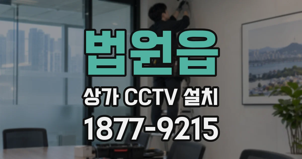 법원읍 상가 CCTV 설치