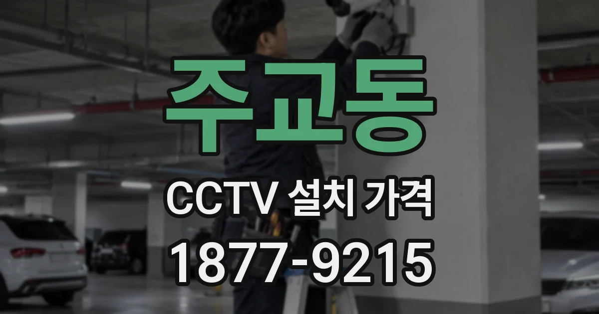 주교동 CCTV 설치 가격