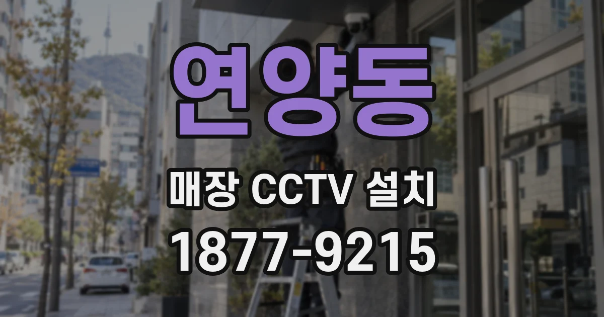 연양동 매장 CCTV 설치