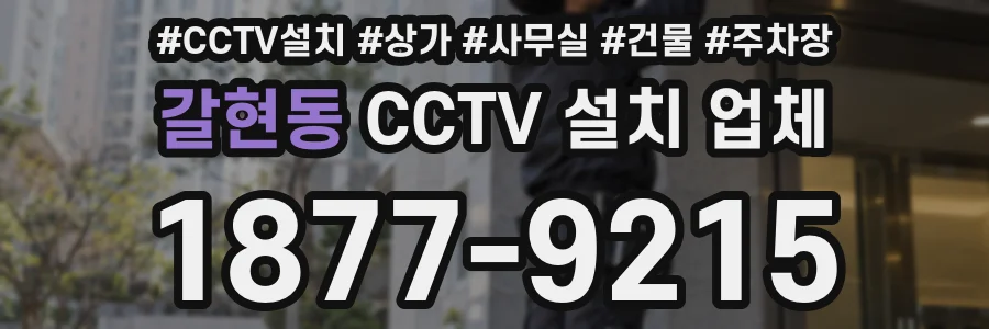 갈현동 CCTV 설치 업체