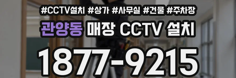 관양동 매장 CCTV 설치