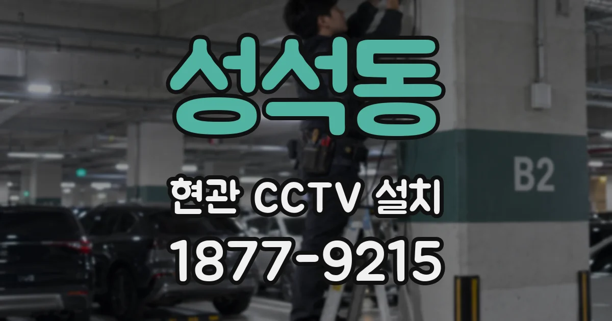 성석동 현관 CCTV 설치