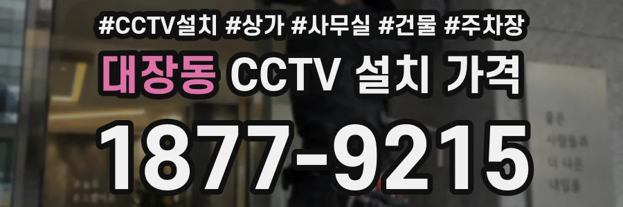 대장동 CCTV 설치 가격