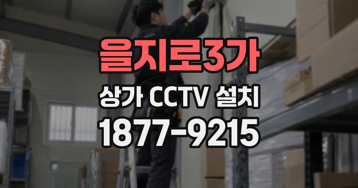 을지로3가 상가 CCTV 설치