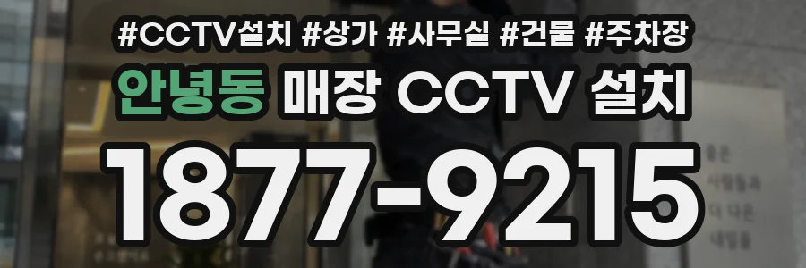 안녕동 매장 CCTV 설치