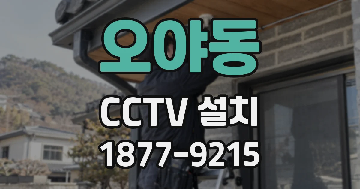 오야동 CCTV 설치