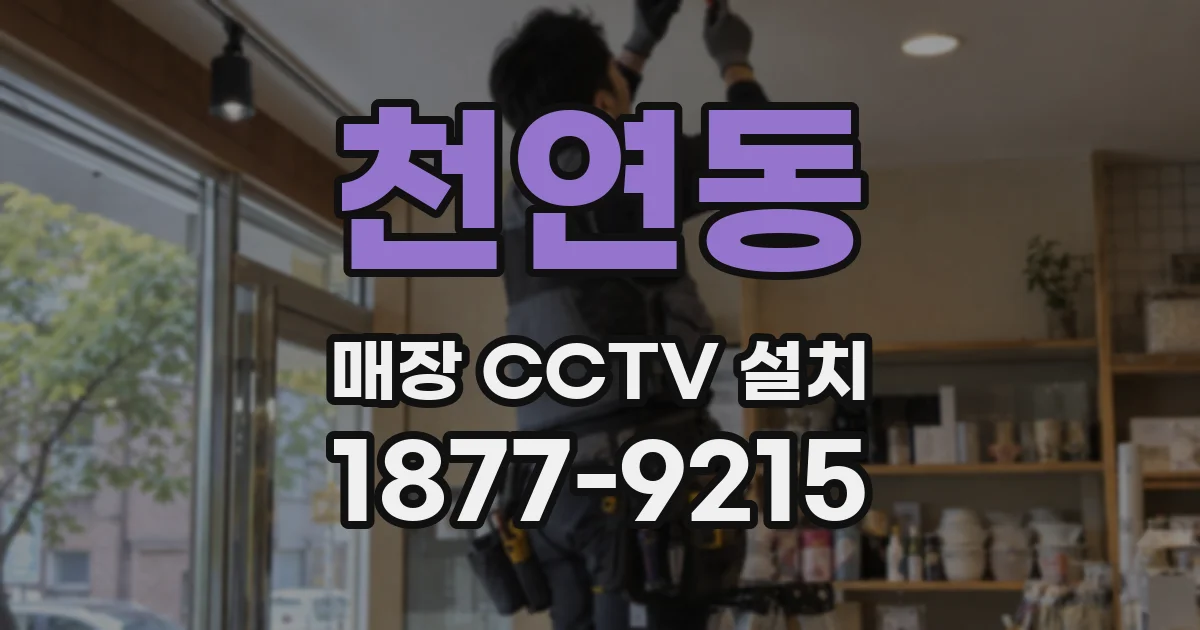 천연동 매장 CCTV 설치