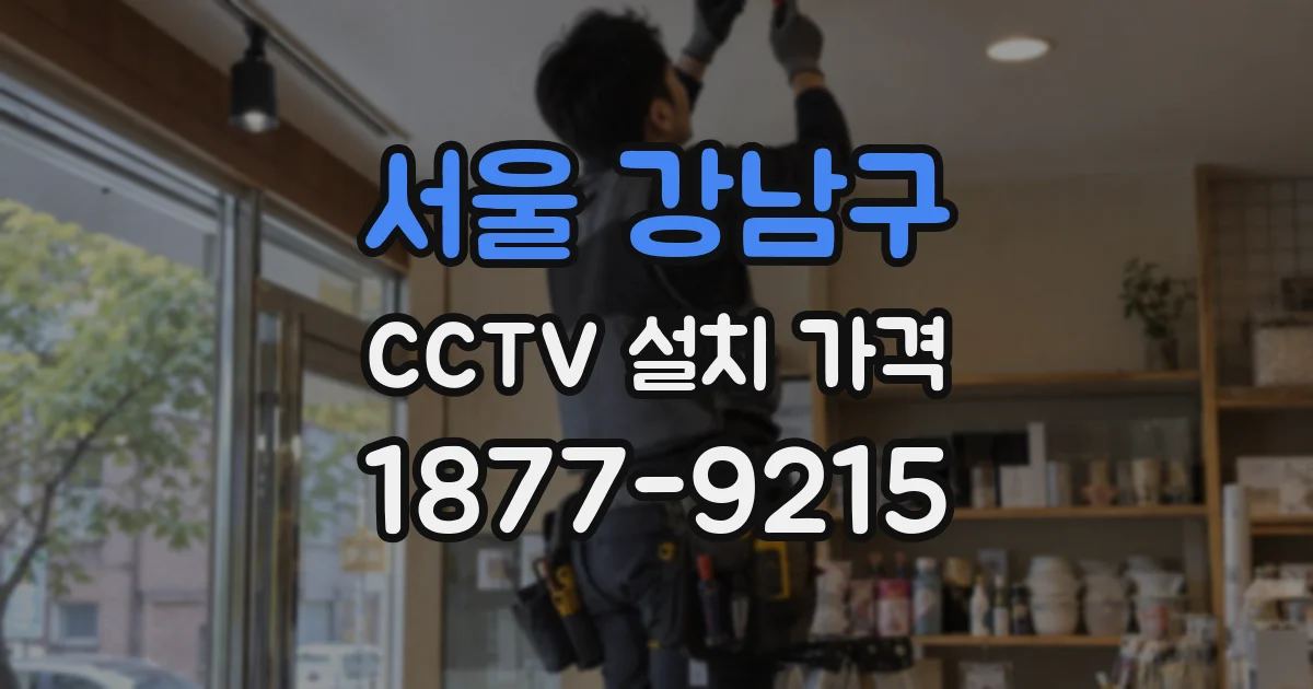 서울 강남구 CCTV 설치 가격